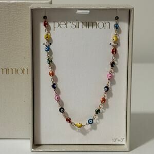 New Permission Multicolor Evil Eye Choker Necklace